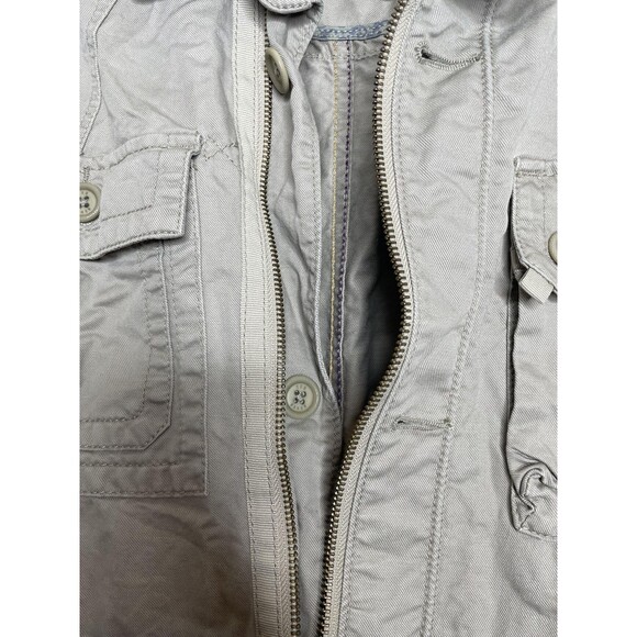 Ted Baker Jacket Mens Extra Large Beige Chore Coat Field Utility Zip Pockets - Picture 3 of 9